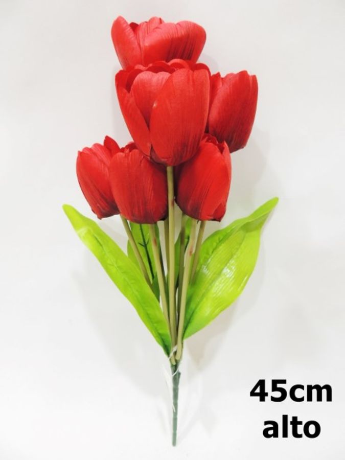 Ramo de tulipanes 45cm color rojo ref 0252_1?1787622369