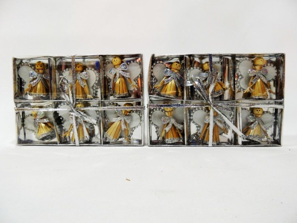 Caja de 6 angeles color plata 6cm?1787636161