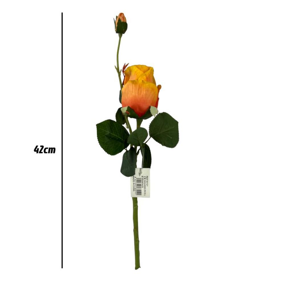 Flor rosa 42cm color Naranja?1787635239