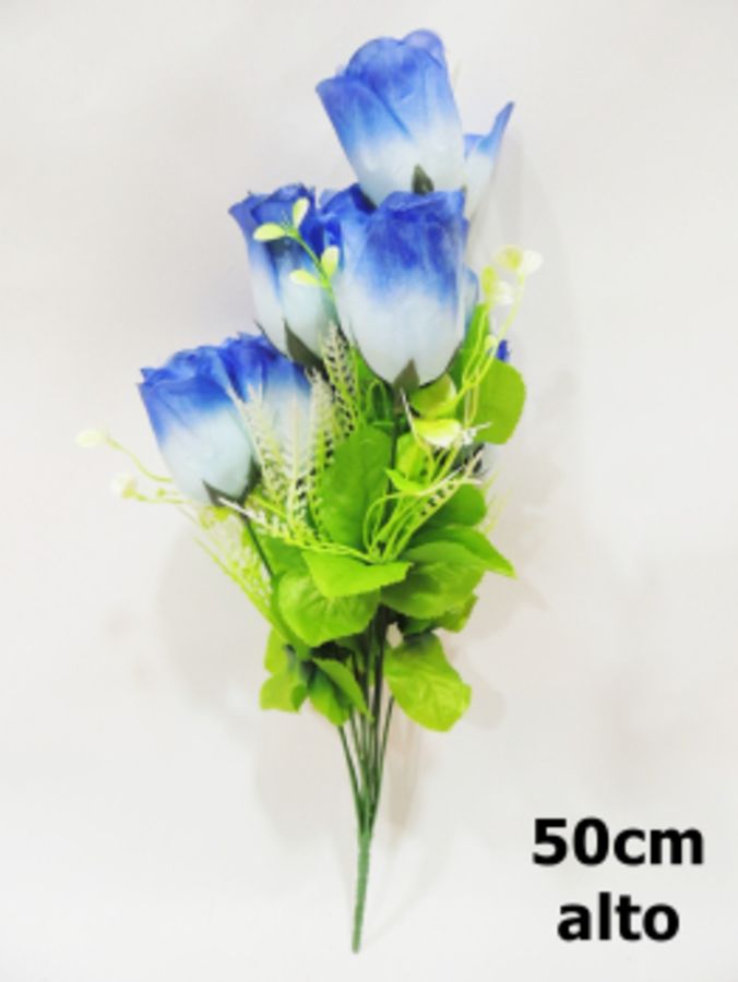 Ramo de rosas 50cm color azul ref 0213_2?1787626878