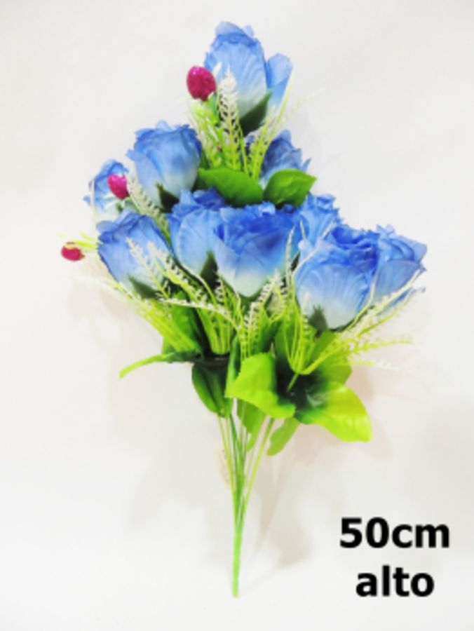 Ramo de rosas 50cm color Azul ref 0275_2?1787601758