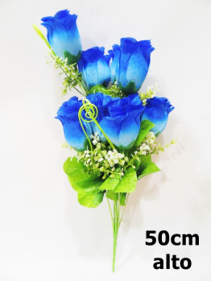 Ramo de rosas 50cm color Azul ref 0527_3?1787613706