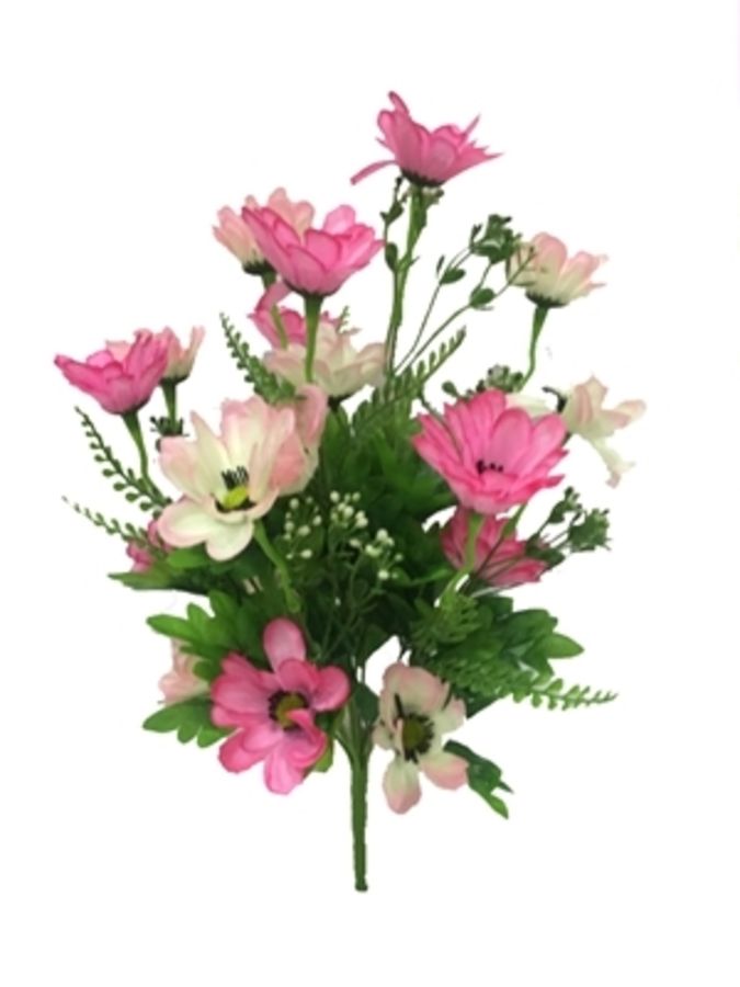 Flor mini XXcm color blanco y rosa?1787631193