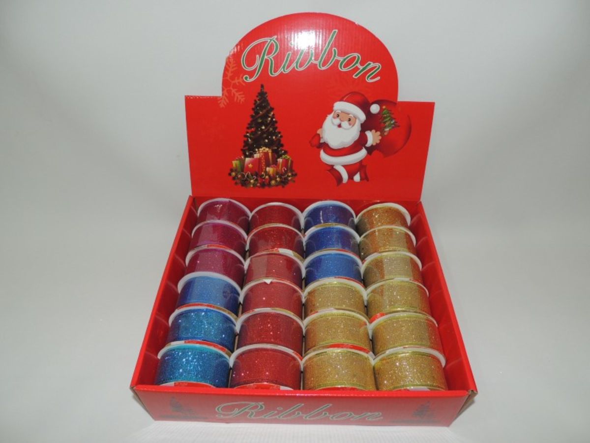 Cinta navidad escarchado 4 colores 4cm grosor?1787605619