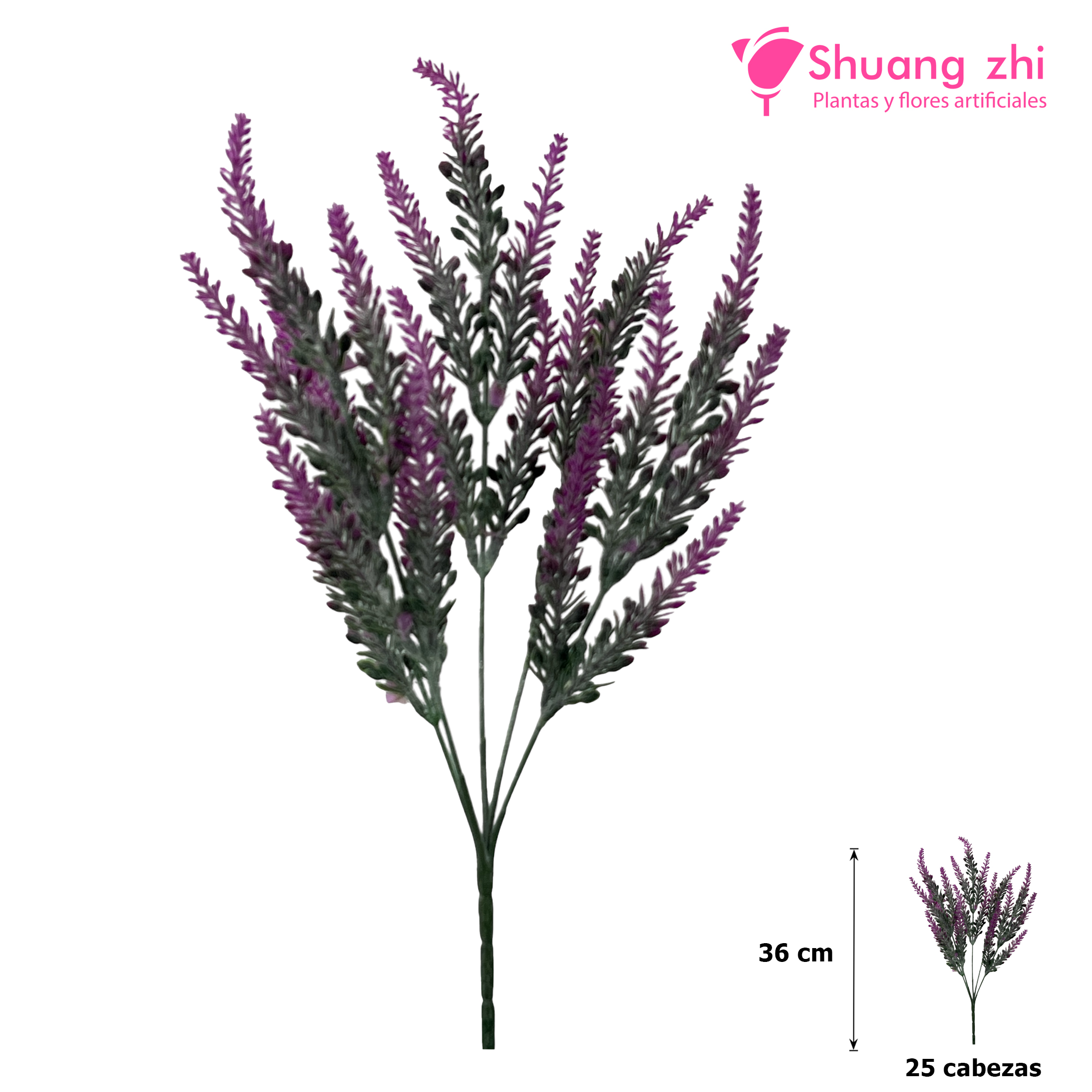 Lavanda 37cm Lila Fuerte?1787631275