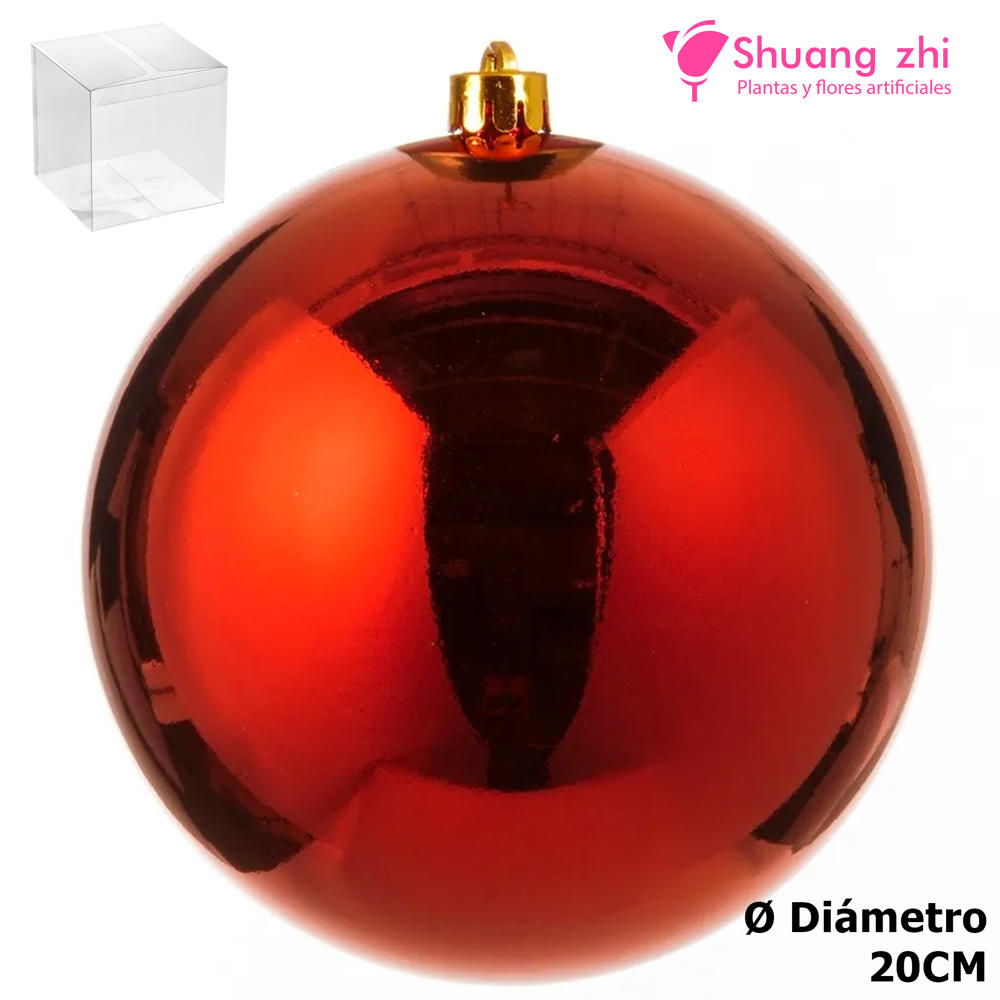 Bola Brillante 20CM Color Rojo?1787631587