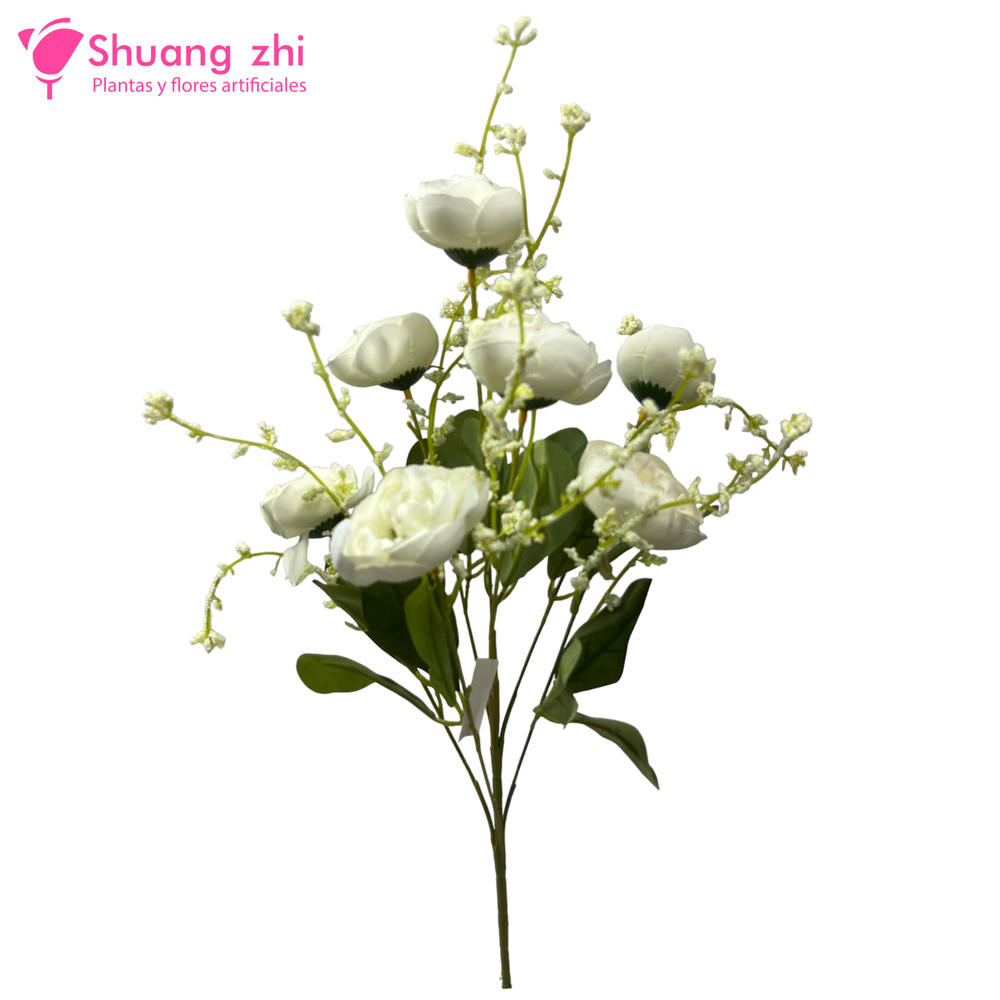 Flor ramo santos 47cm 7 cabezas Beige?1787618115
