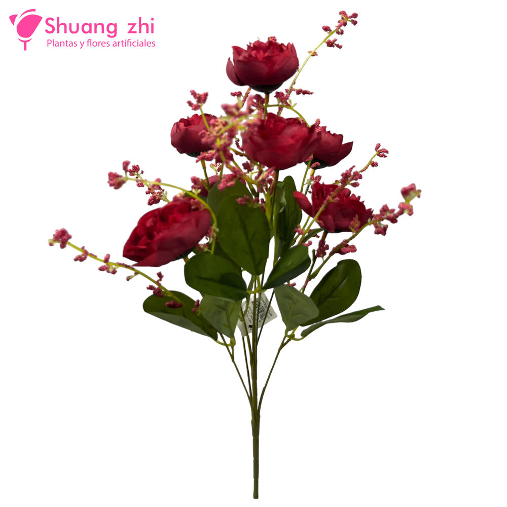 Flor ramo santos 47cm 7 cabezas Rojo?1787626659