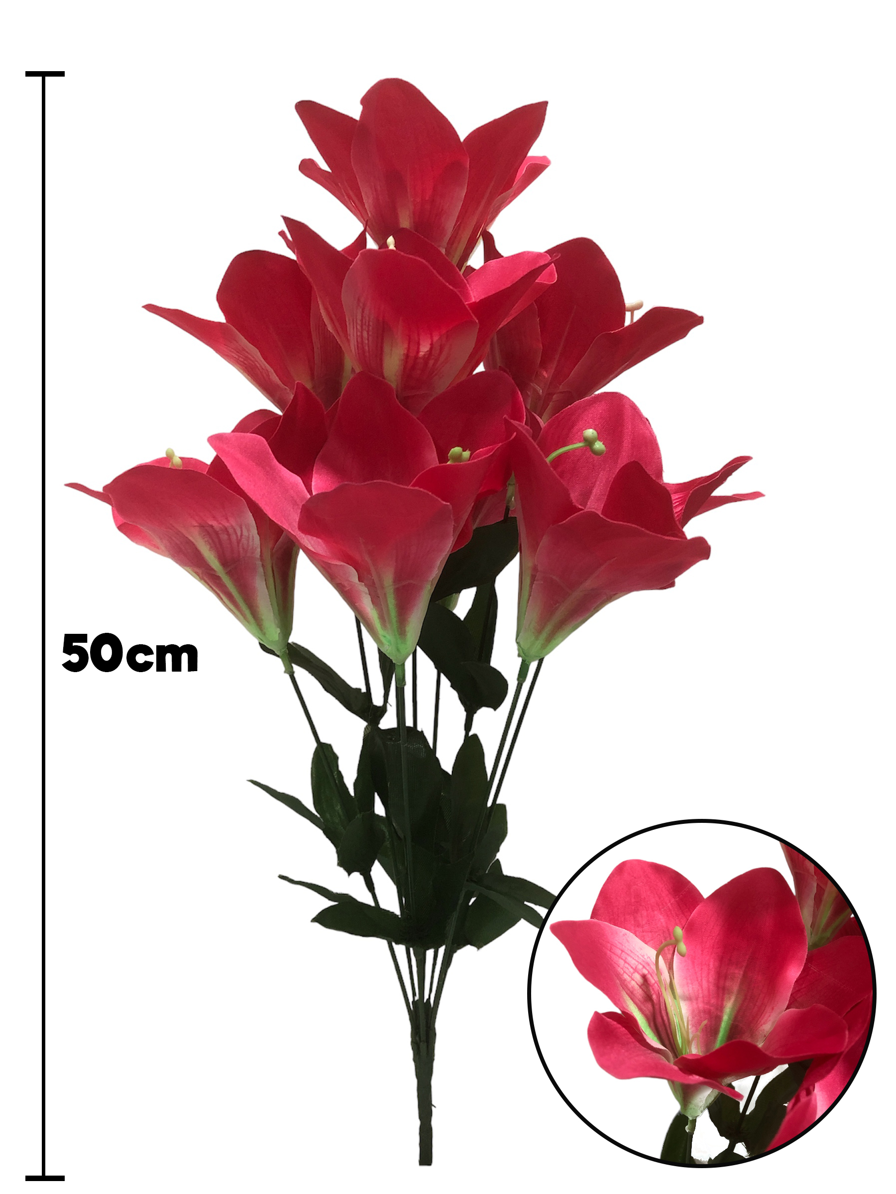 Ramo Santos 50CM Fucsia 9 Cabezas?1787597771