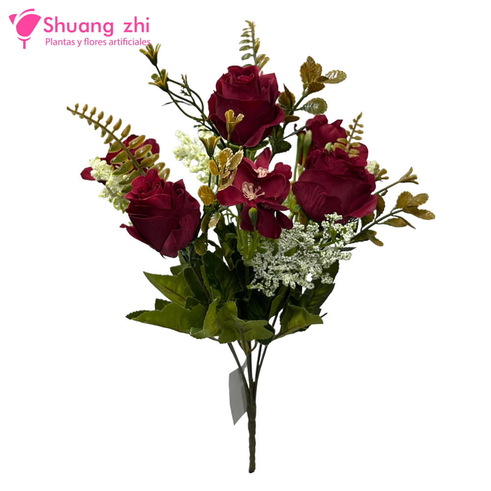 Flor ramo santos 37cm 7 cabezas Lila?1787627150