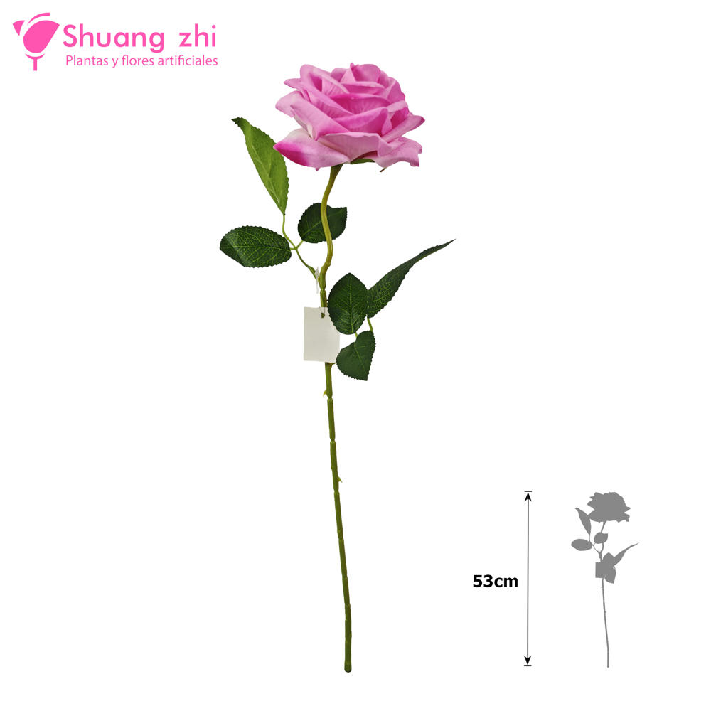 Flor Rosa 53CM Cabeza Terciopelo 53CM Color Rosa?1787601859