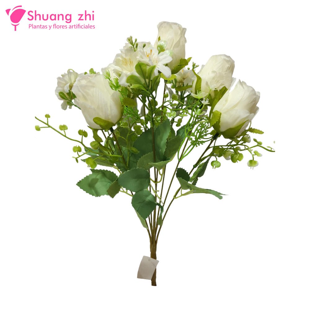 Ramo santos 45cm 9 cabezas Color Blanco?1787605574