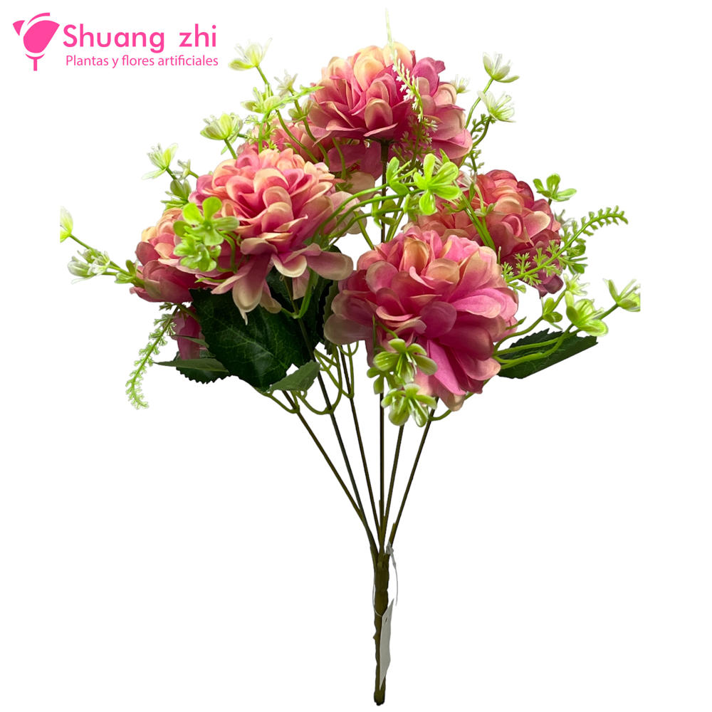 Ramo santos 36cm 6 cabezas Fucsia?1787627503