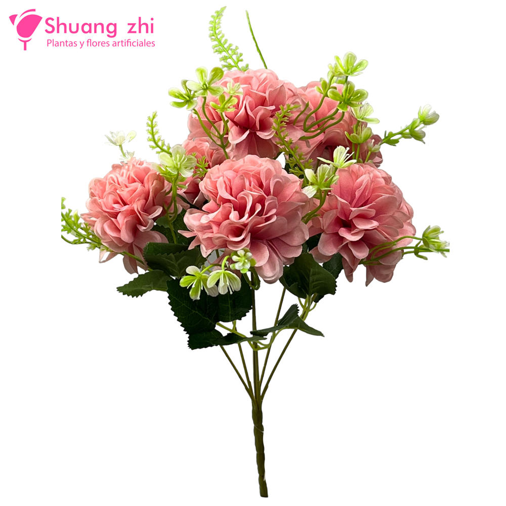 Ramo santos 36cm 6 cabezas Rosa?1787635384