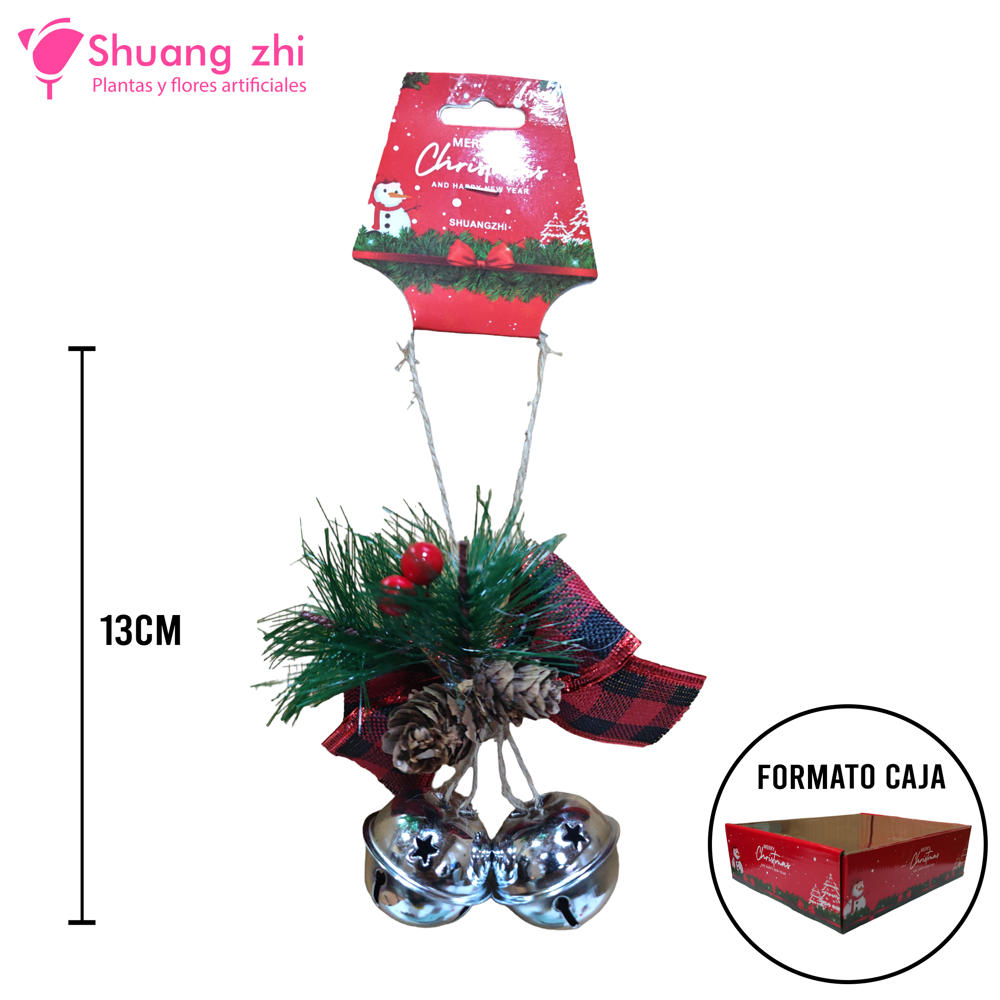 Colgante árbol de Navidad Campana Color Plata 13 CM?1787606620