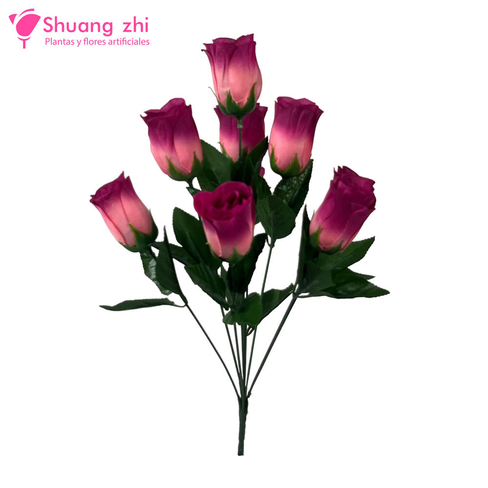Flor santo ramo 45cm 9 Cabezas Color Lila?1787610041