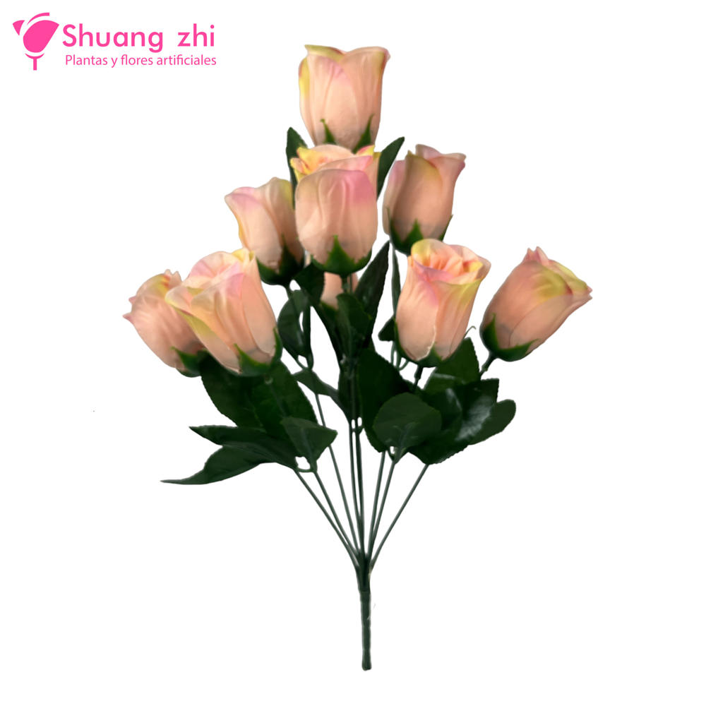 Flor santo ramo 45cm 9 Cabezas Color Rosa?1787602548