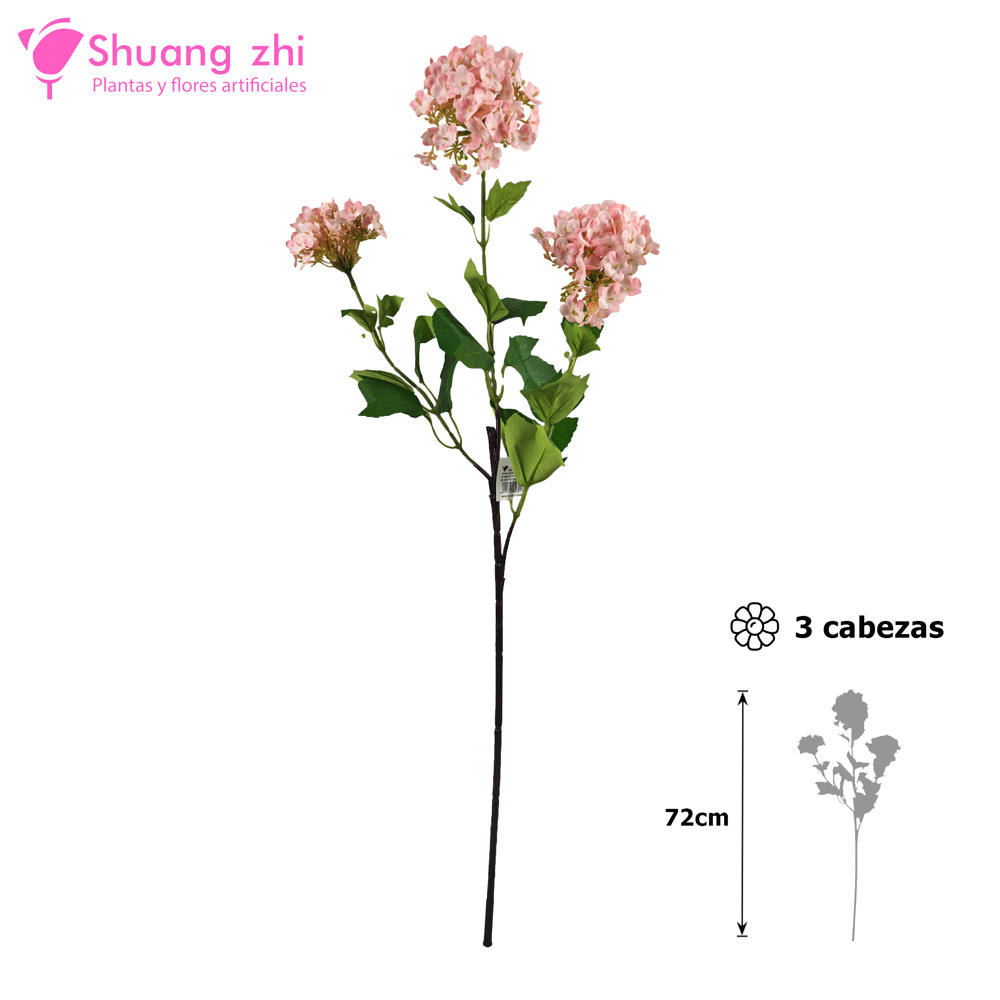 Flor Largo Hortensia Vara 72CM Color Rosa?1787622565