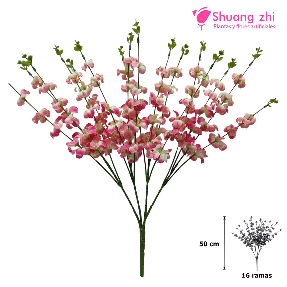 Ramo Flor del Jacinto 50CM 16 Ramas Color Rosa?1787601754