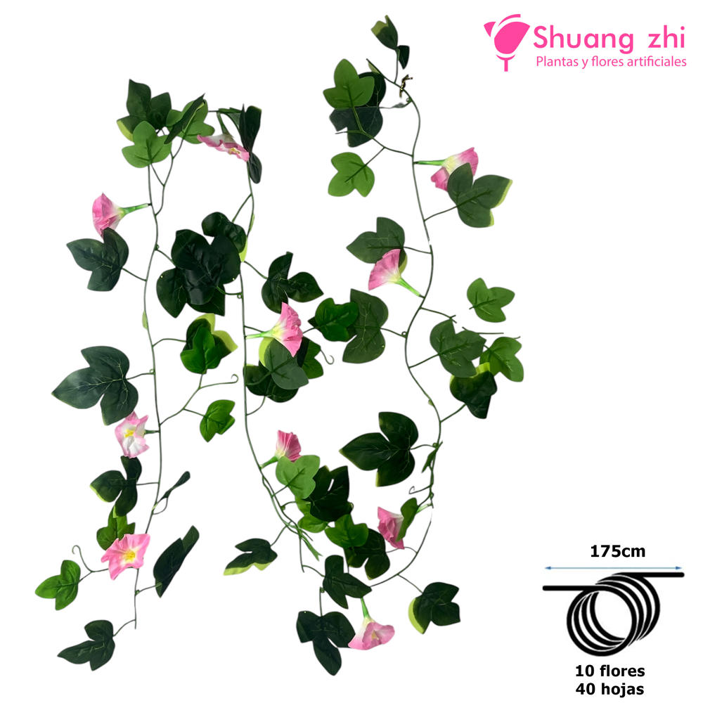 Tira de Flores con hoja Verde 175CM Color Rosa?1787602176