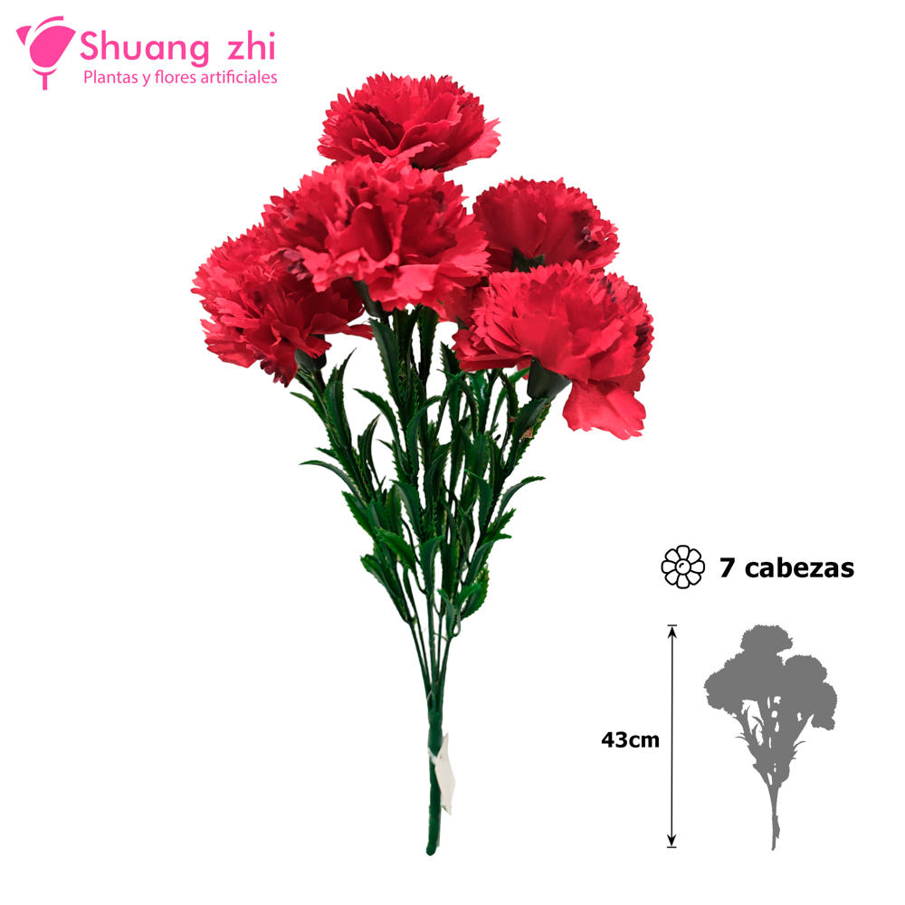 Ramo Santos Clavel 43CM Color Rojo?1787601495