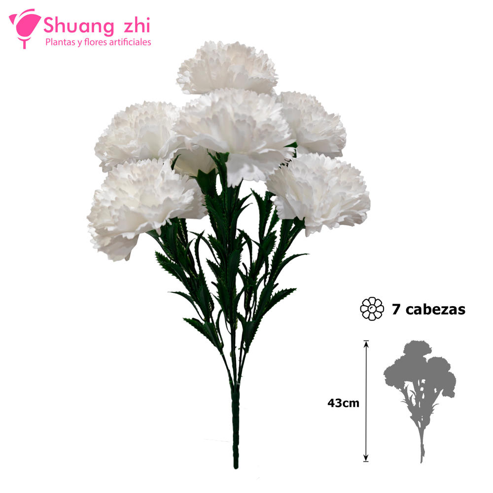 Ramo Santos Clavel 43CM Color Blanco?1787626664
