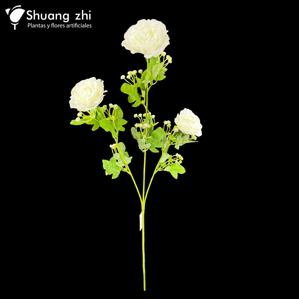 Flor en Vara Largo 3 Cabezas 68CM Color Beige?1787597761