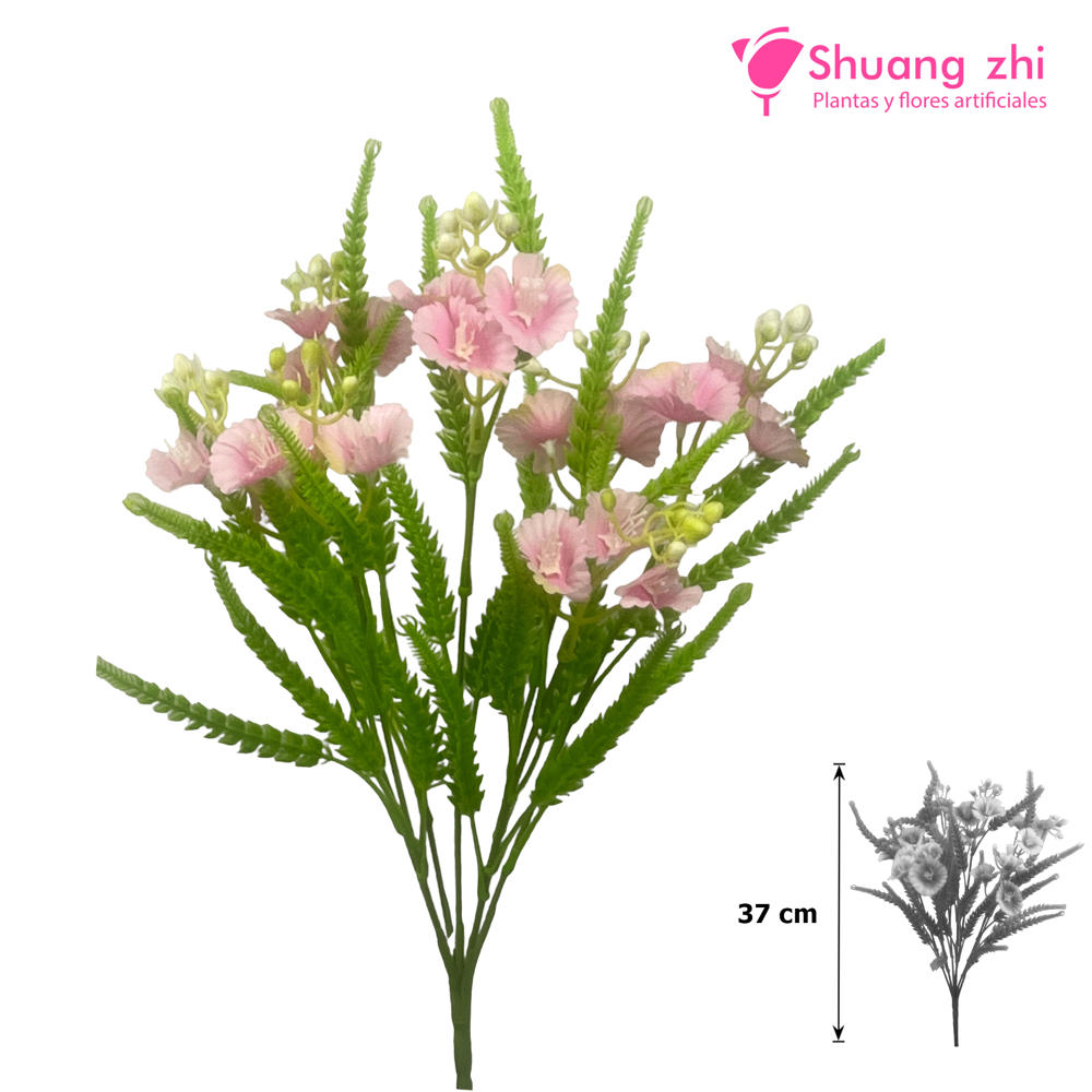 Flor mini Rama 37CM Color Rosa?1787616539