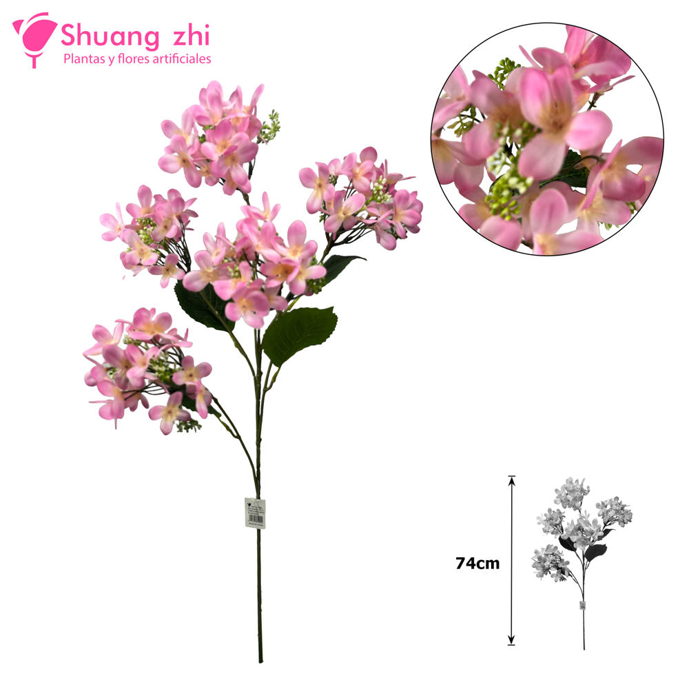 Flor Largo Hortensia 74CM Color Rosa?1787640705