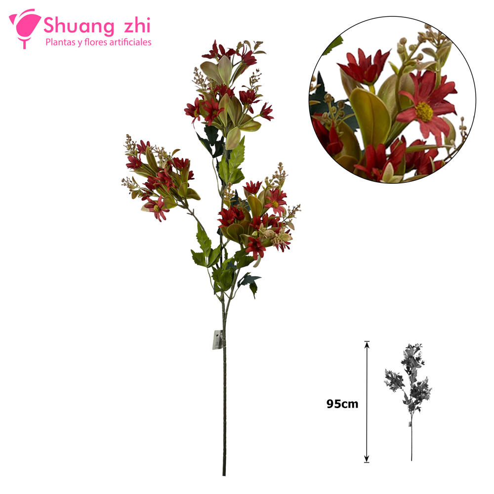 Flor Largo Margarita 95CM Color Rojo?1787618235