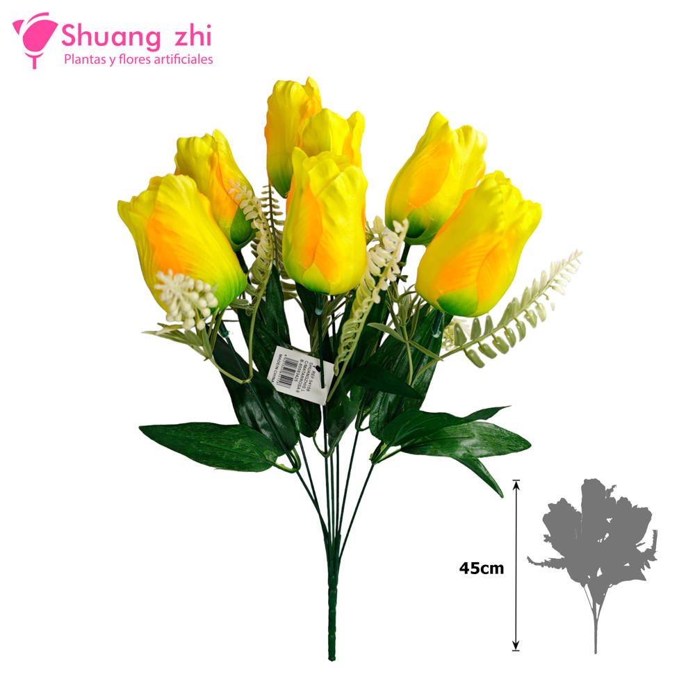 Ramo santos Tulipan 45cm 7 cabezas Color Amarillo?1787601835