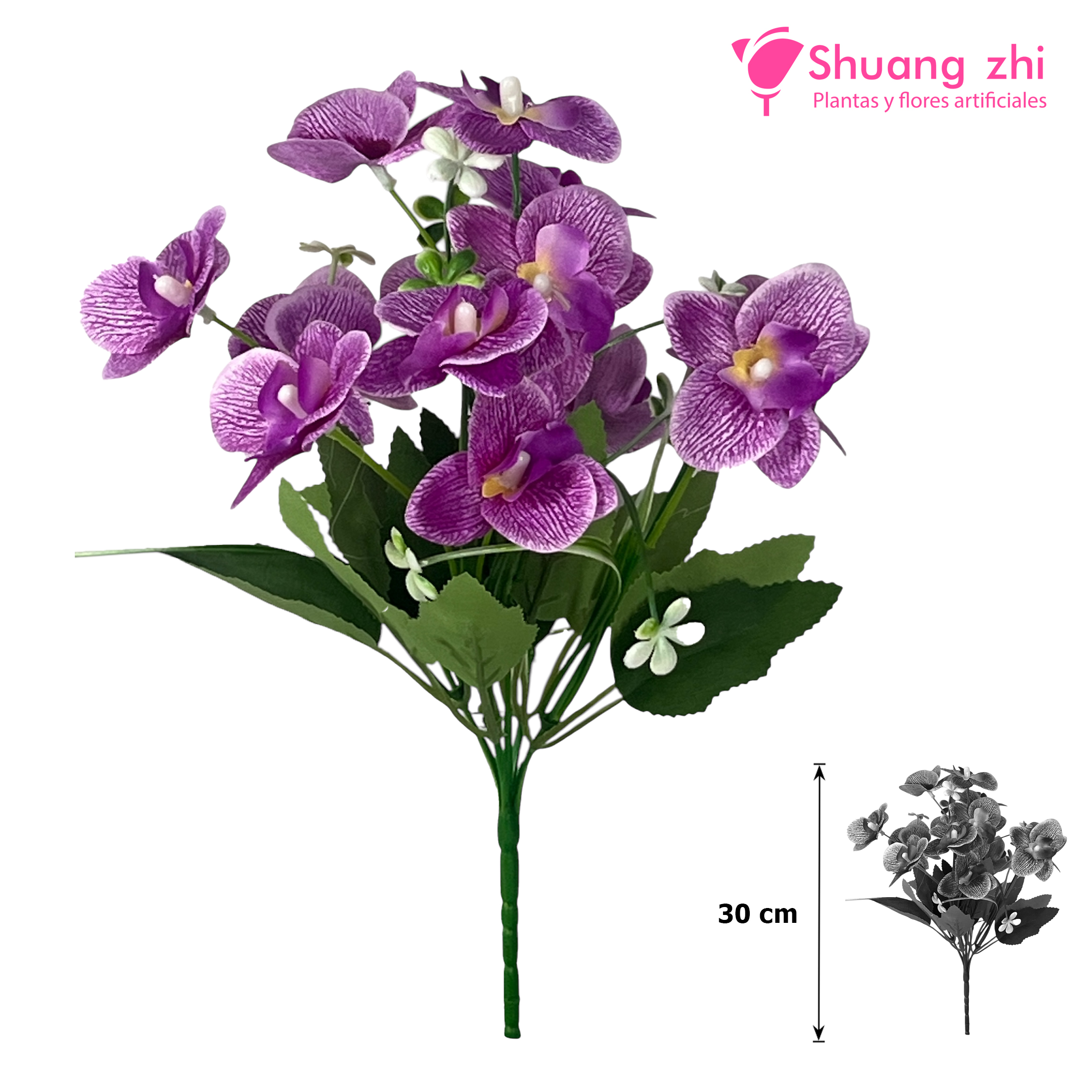 Flor mini Orquídea 30CM Color Lila?1787626840