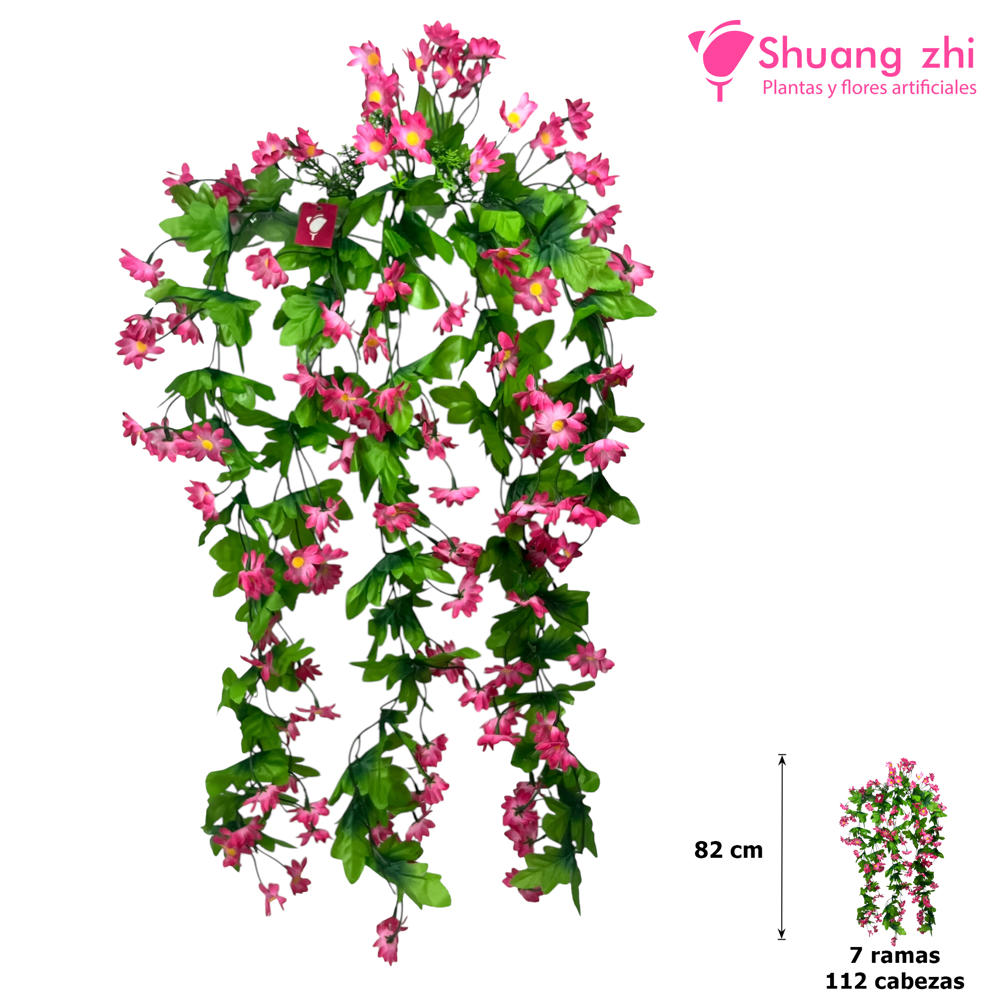 Rama de Flores Colgante 82CM 7 Ramas Color Fucsia?1787597949
