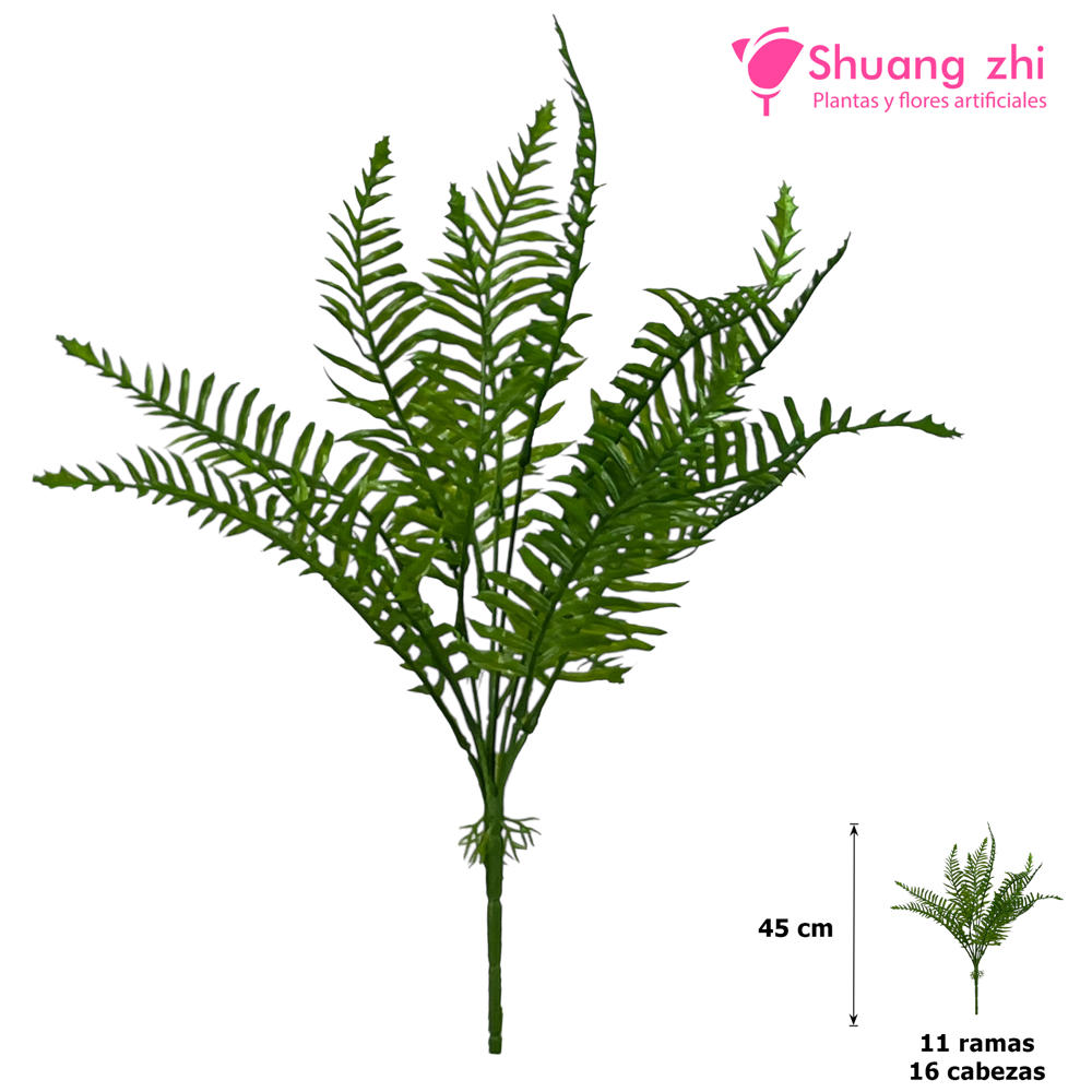 Rama Helecho 45 CM 11 Ramas Color Verde?1787602601