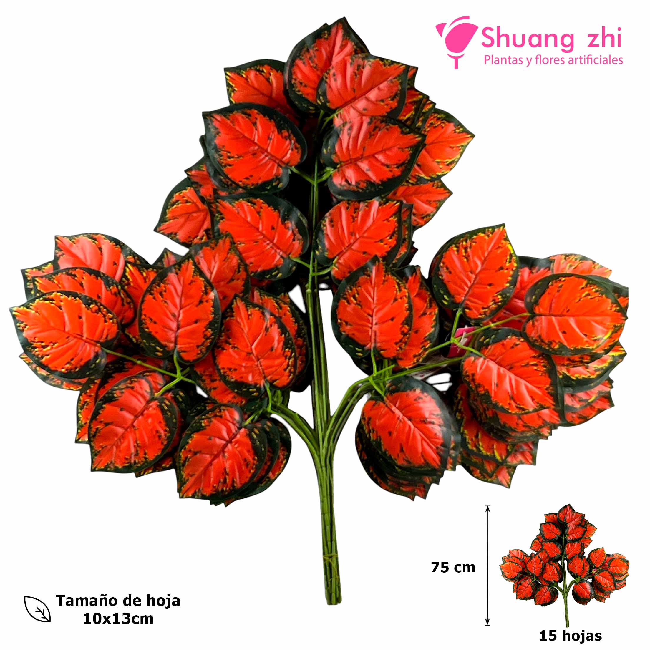 Rama Hoja Diseño 3D 75CM 15 Hojas Modelo B?1787597802