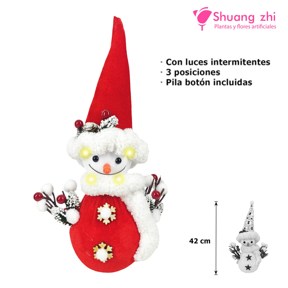 Adorno Muñeco nieve con luz intermitente 42CM alto?1787602278