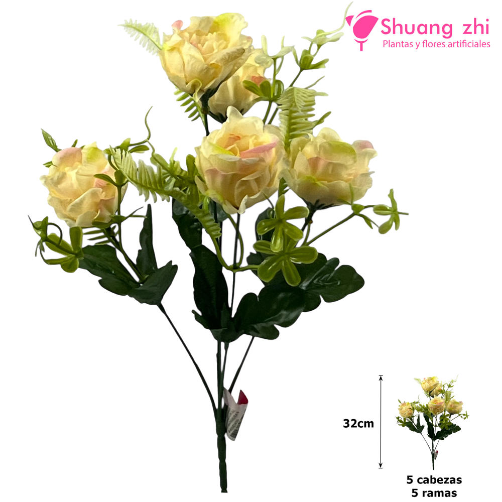 Flor Mini 32CM 5 Ramas Color Champan?1787617718
