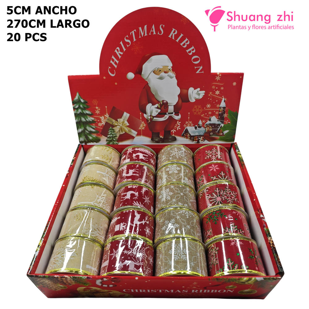 Cinta rollo navidad 20pcs 5CM x 2.7M?1791635297
