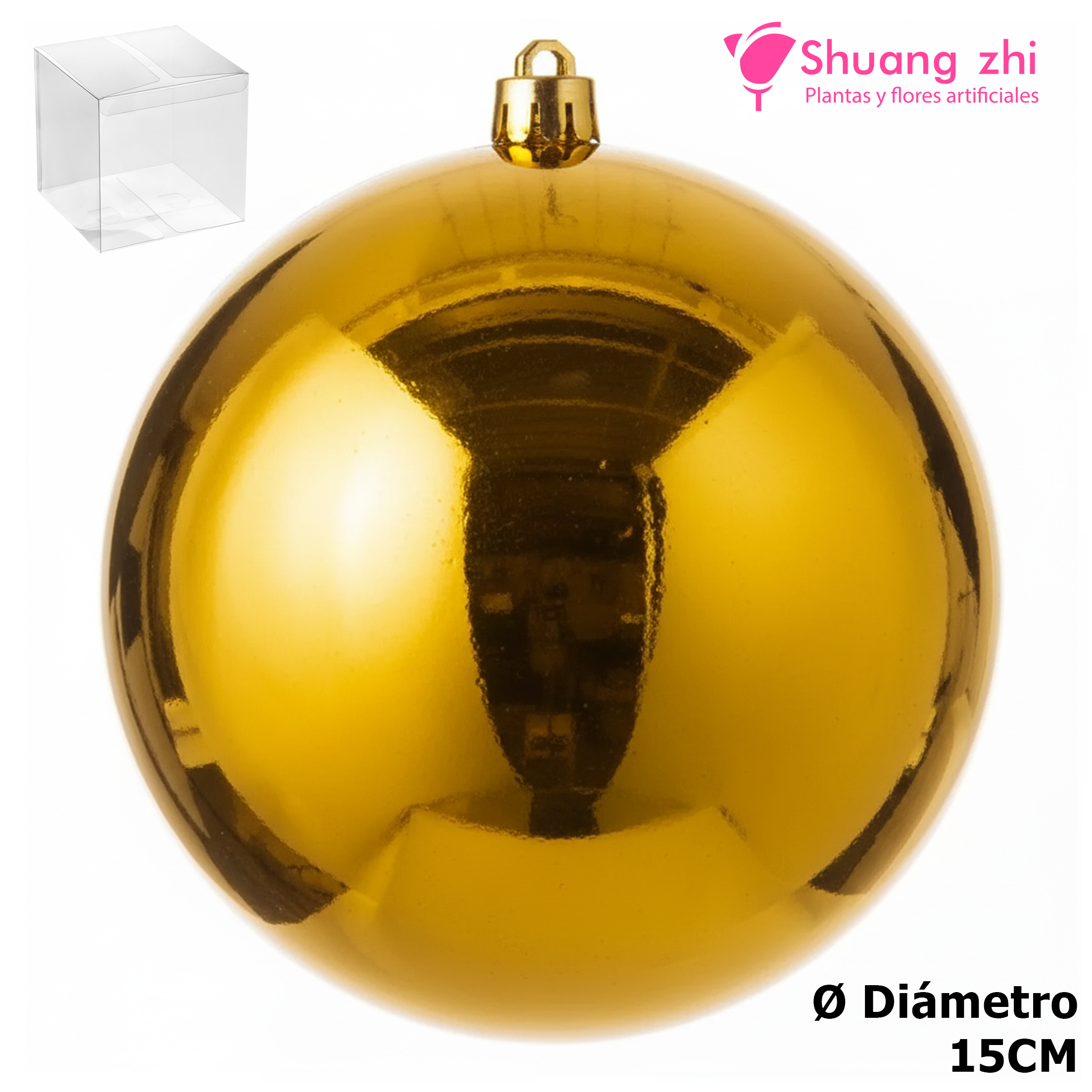 Bola Brillante 15CM Color Dorado?1787636319
