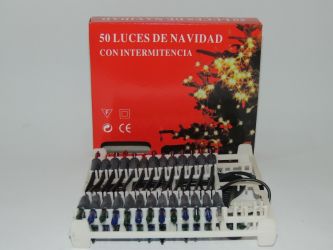 50 luces con intermitencia multicolor