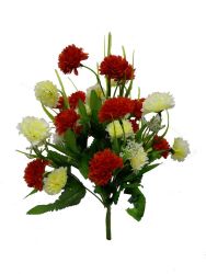 Flor mini 40cm Rojo-Beige