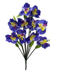 Flor orquidea 10 cabezas 60cm color azul