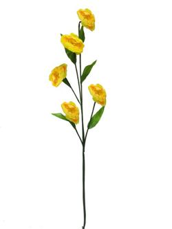 Flor larga 5 cabezas 100cm color amarillo