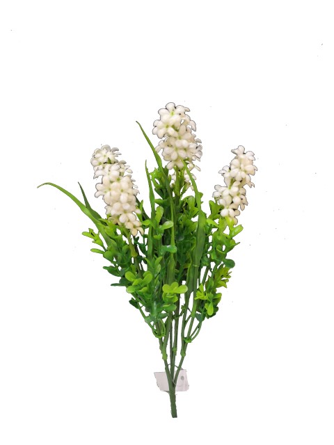 Flor mini color blanco 35cm