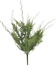 Rama hoja 60cm verde/polvo blanco