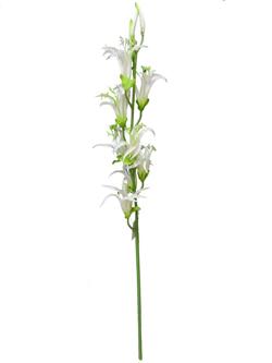 Flor larga color blanco 72cm