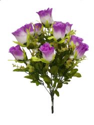 Ramo flores 50cm color lila con blanco