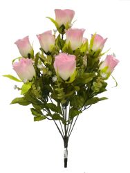 Ramo flores 50cm color rosa con blanco