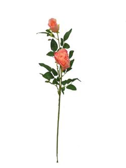 Rosa larga 2 cabezas 85cm color rosa