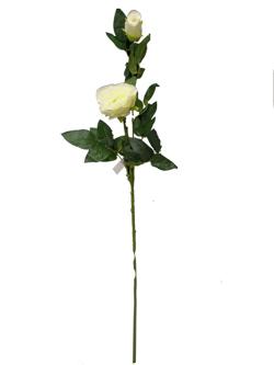Rosa larga 2 cabezas 85cm color beige